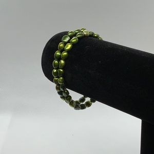 Green beaded set